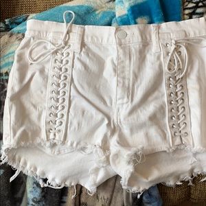 Express white shorts!